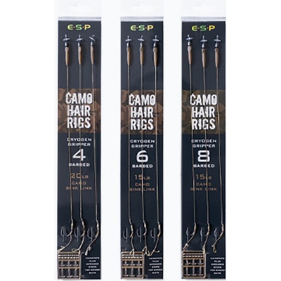 ESP náväzce Camo Hair Rig Gripper Barbed veľ.8