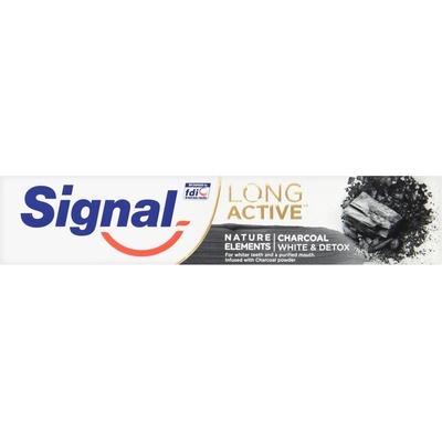 Unilever Паста за зъби Signal Long Active Naturals Elements Charcoal White 75 мл