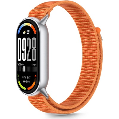 Найлонова каишка за Xiaomi Smart Band 8 / 9 / 10 / NFC от Tech-Protect Nylon Stripe - Orange / Grey (5906302331451)