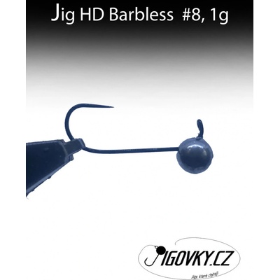 Jigovky.cz Jigová hlava HD BARBLESS vel.8 1g 5 ks