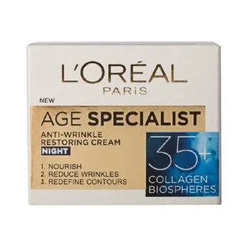 L'Oréal крем за лице, Против бръчки, 35+ , Нощен, 50мл