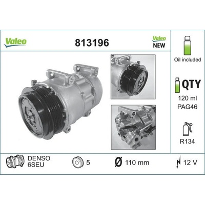 Kompresor, klimatizace VALEO 813196