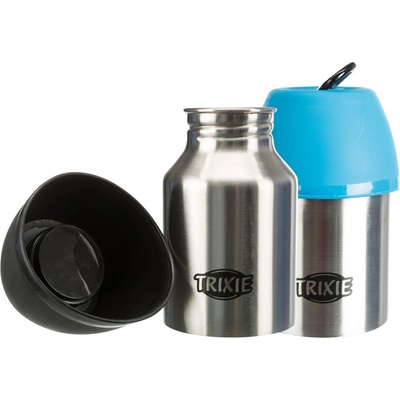 Trixie Bottle with bowl stainless steel plastic 300 ml