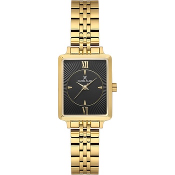 Daniel Klein DK. 1.14055-3 Premium Дамски часовник- черен циферблат, златна стоманена верижка