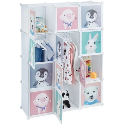 Albus Детска етажерка с 8 отделения - бяла