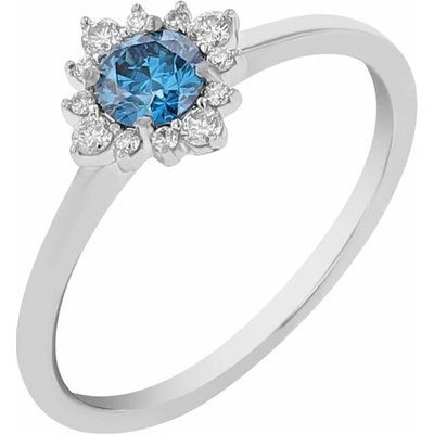 Eppi Zásnubný prsteň s certifikovaným fancy blue lab grown diamantom Kascha RE45220