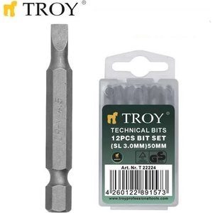 TROY Накрайници за отвертка (SL 4, 0x50mm) (T 22225)