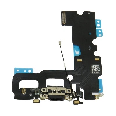 Apple iPhone 7 - Nabíjací Konektor + Mikrofón + Flex Kábel - farba čierna