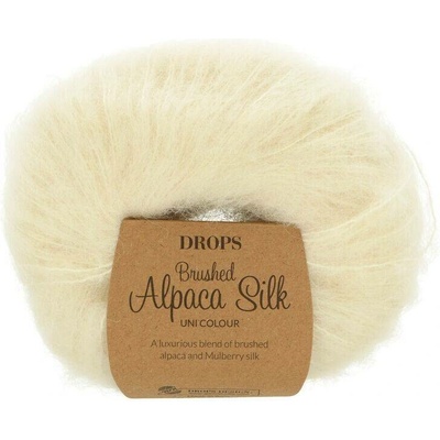 Drops Brushed Alpaca Silk 01 krémová