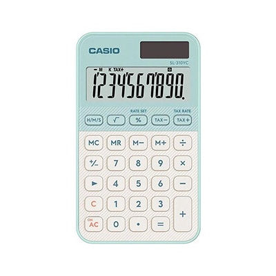 Casio Kalkulačka SL 310 YC LG, zelená duálne napájanie