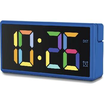 Hama Цифров часовник "Ibiza", многоцветен дисплей, с функция за зареждане през USB, син (HAMA-222209)