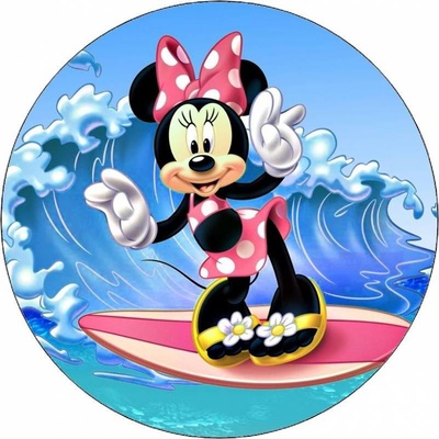 Jedlý papír Minnie na surfu 19,5 cm – Hledejceny.cz
