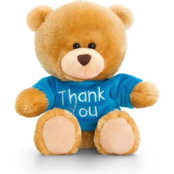 Image 1 of Keel Toys - S0307 - Плюшено мече със синя тениска - Thank you