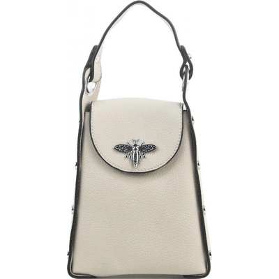 Made in China Menšia dámska kabelka crossbody do ruky krémová