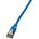 LogiLink Patch Cable SlimLine, Ultraflex, Cat. 6A, U/FTP, син, 5 м