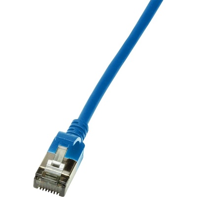 LogiLink Patch Cable SlimLine, Ultraflex, Cat. 6A, U/FTP, син, 5 м