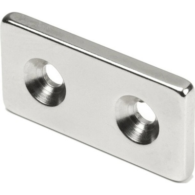 Magsy Neodymový magnet kvádr s dírou pro šroub se zápustnou hlavou 40 x 20 x 4 N 80 °C, VMM4-N35 – Hledejceny.cz