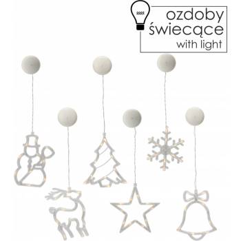 Aga Závesná vianočná LED dekorácia do okna Sobík