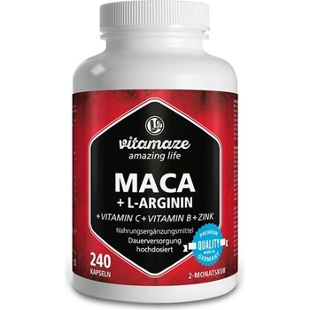 Vitamaze Мака + l-аргинин - 240 капсули