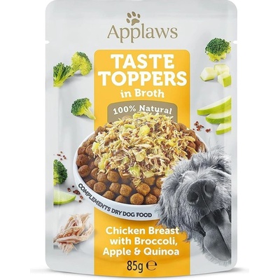 Applaws Капсула Applaws Dog Taste Toppers in Broth пилешко филе, броколи, ябълка, киноа 85 г