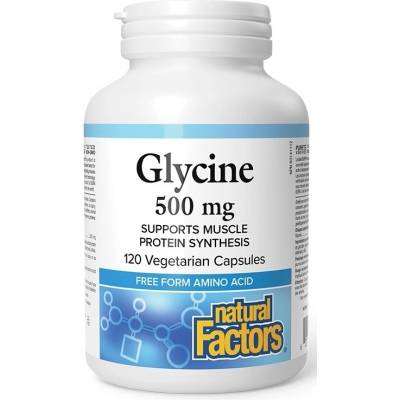 Natural Factors Glycine, 500 mg, 120 капсули, Natural Factors (2795 NF)