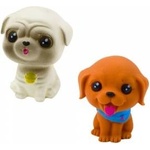 LEAN Toys Set of Figures Rubber Dogs Squeaker Kennel Transporter 6pcs