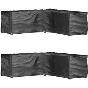 vidaXL Покривала за ъглови градински мебели 2 бр 16 капси 285x285x90см (3155374)