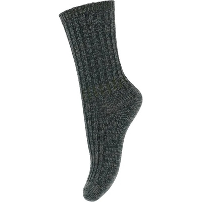 mpDenmark dětské žebrované merino ponožky Dusty Ivy