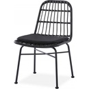 Zahradní židle K401 černá / přírodní Halmar