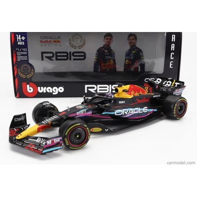 Bburago Red bull F1 Rb19 Team Oracle Red Bull Racing N 1 World Champion Winner Miami Gp 2023 Max Verstappen Matt modrá 1:18
