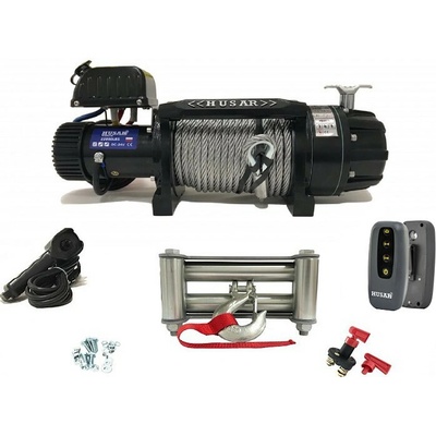 HUSARWINCH Naviják Husar Winch BST S 22000, 24V, Ocelové lano