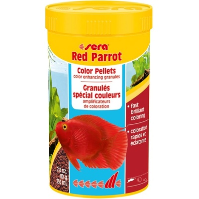 Sera Red Parrot - Пълноценна плаваща храна гранули за рибки червен папагал, 1000 мл