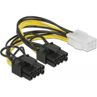 Delock PCI Express napájecí kabel 6 pin samice > 2 x 8 pin samec 15 cm 85452