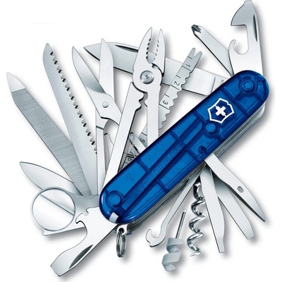 Victorinox Swiss Champ 91 mm, transparentní modrý