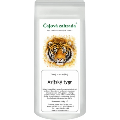 Čajová zahrada Asijský tygr zelený ochucený čaj 80 g