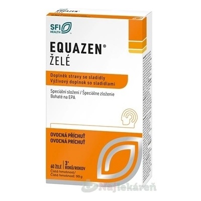 Equazen Želé s ovocnou príchuťou rybí olej 60 želé pastiliek