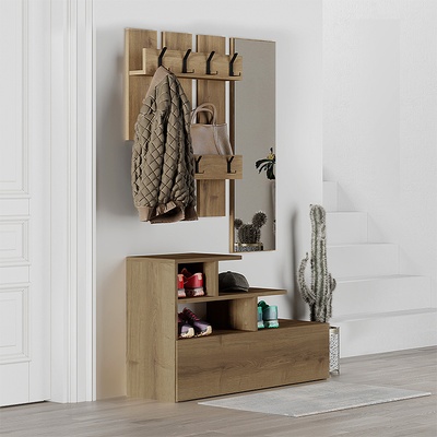 TopMebel Входно обзавеждане Vesty в светло кафяв цвят 100x36x61см