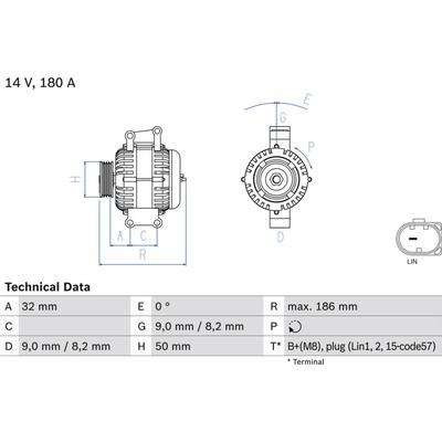 Alternátor BOSCH 0 986 084 590 (0986084590)