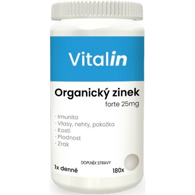 Vitalin Organický Zinok forte 180 tabliet