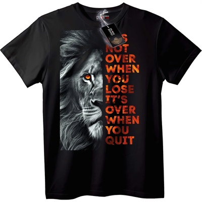 NOONEBRAND Тениска лъвска мотивация - XXS, White