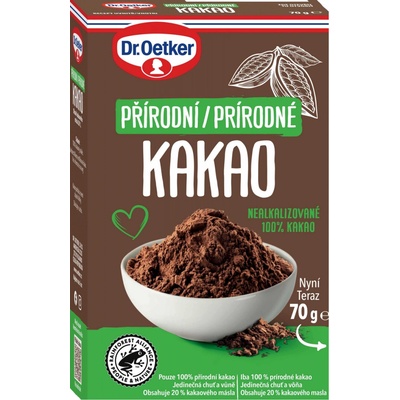 Dr. Oetker Přírodní kakao 70 g – Zboží Dáma