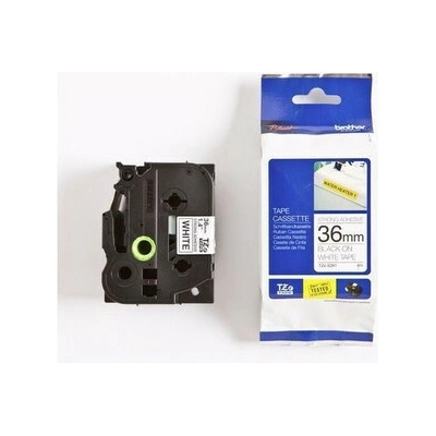 páska BROTHER TZS261 čierne písmo, biela páska extra lepivá ADHESIVE Tape (36mm) (TZES261)