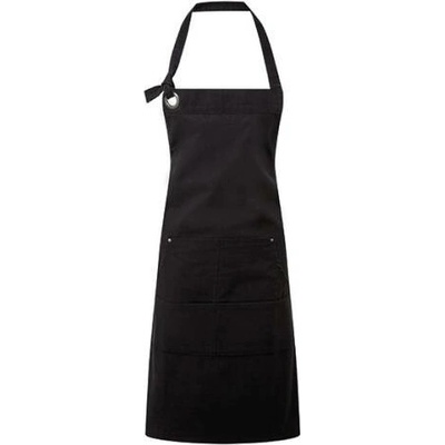 Premier Workwear Pracovní zástěra za krk s kapsami PR137 Black 72x86cm