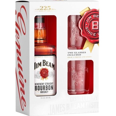 Jim Beam Джим Бийм с 2 чаши 0.7л