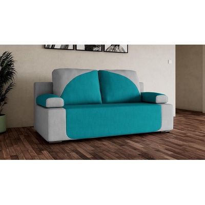 Канапе Лукс светлосив с тюркоаз