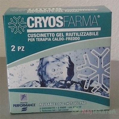 Cryos Farma gélové vankúšiky studený alebo teplý obklad 12 x 12 cm 27 x 12 cm 2 ks