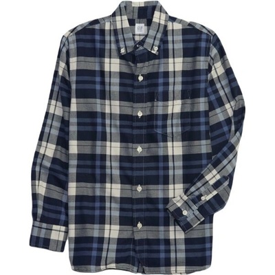 GAP FA23 LS Poplin chlapecká košile šedá