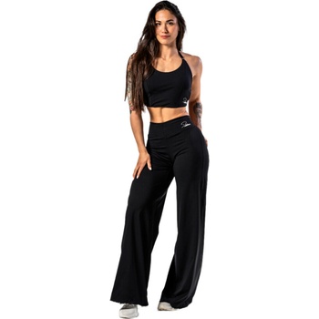 Nebbia Deni x NEBBIA Flared nohavice s vysokým pásom 312 čierne