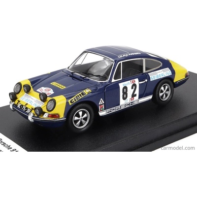 Trofeu Porsche 911s Coupe N 82 Tap Rally 1970 Colaco Marques Jorge Cirne Modrá Žlutá 1:43