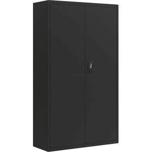  Шкаф за папки черен 105x40x180 см стомана